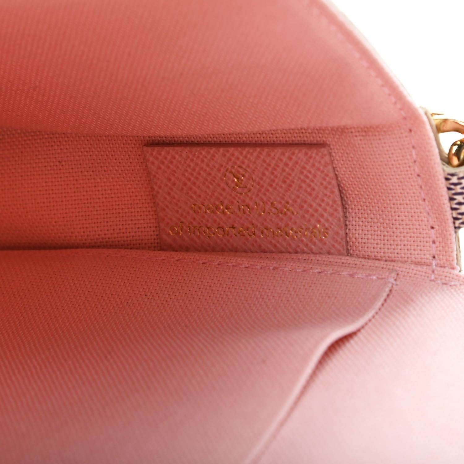 Louis Vuitton Damier Azur Pochette Felicie Chain Wallet Rose Ballerine 8 of 14