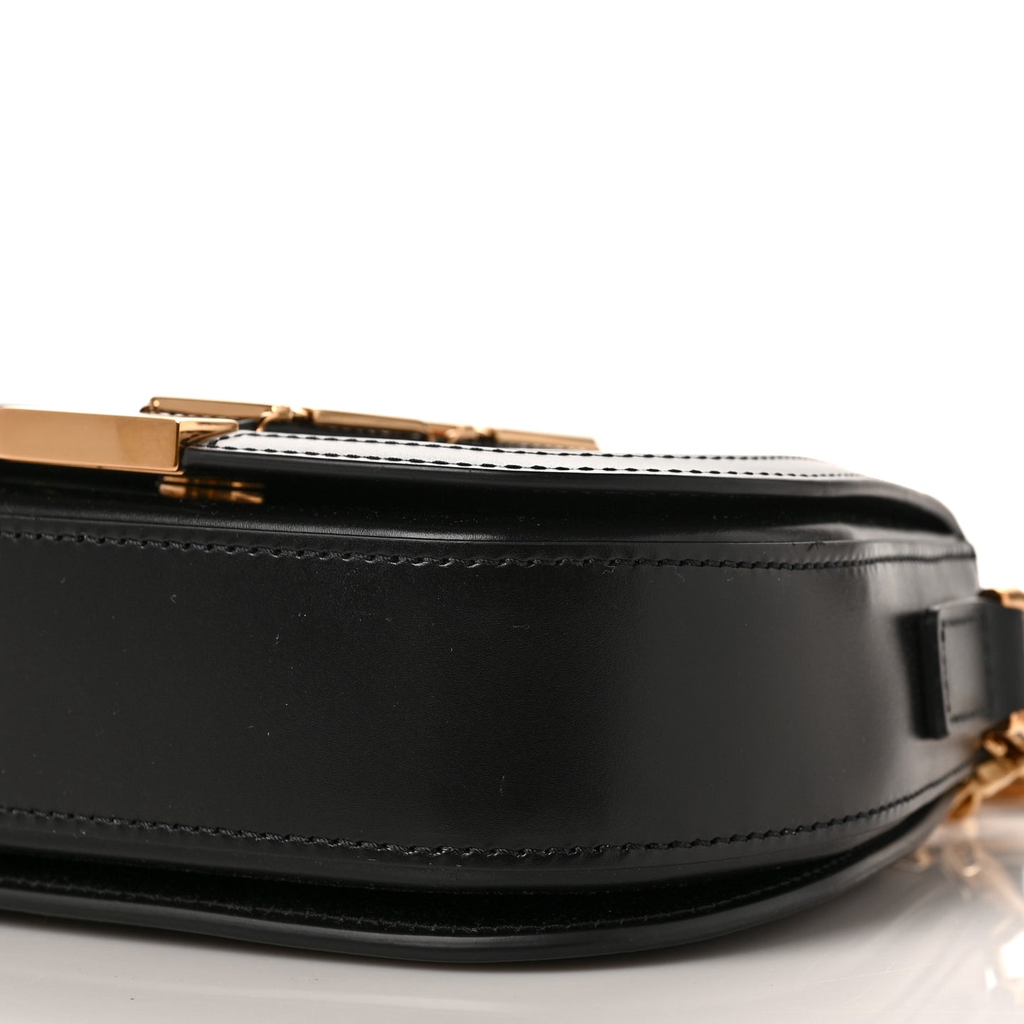 Calfskin Small Greca Goddess Shoulder Bag Black