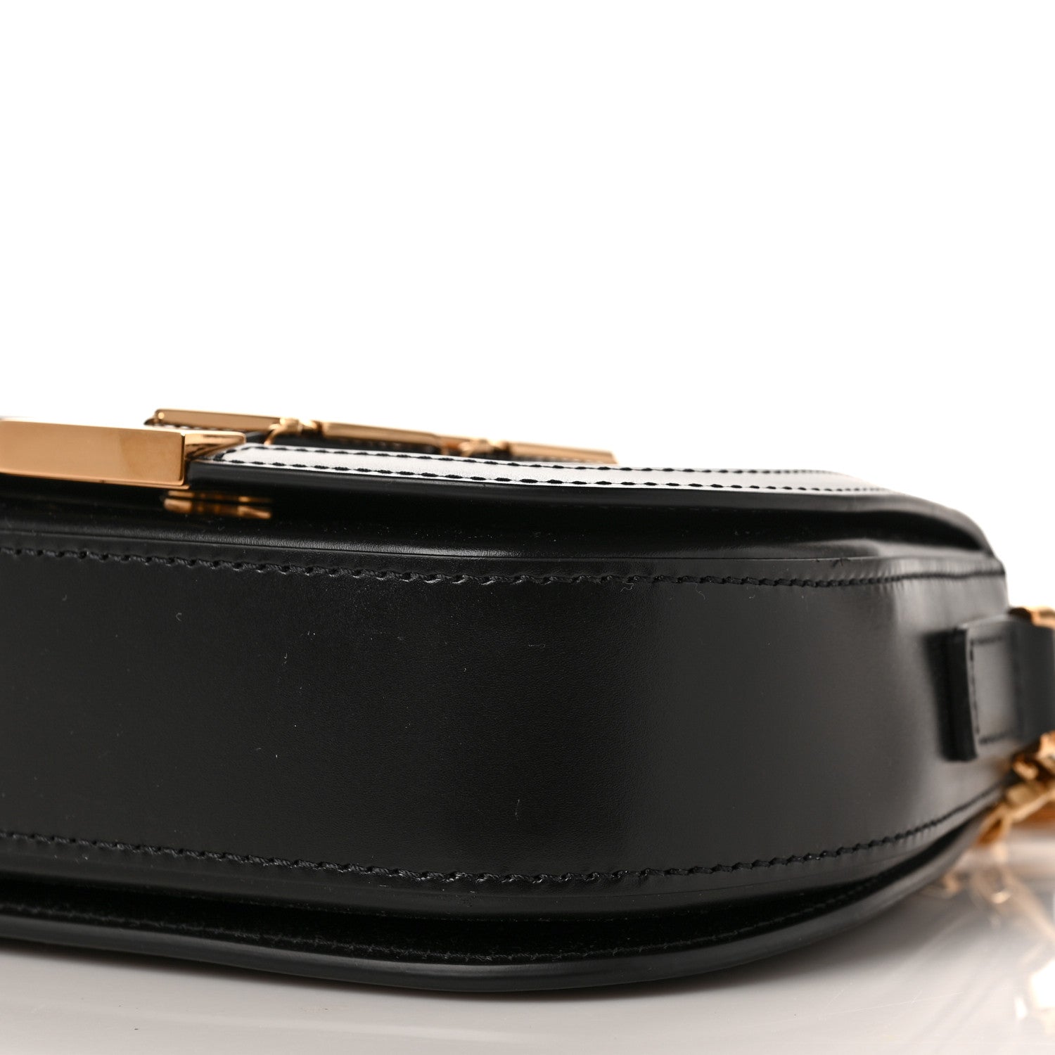 Versace Calfskin Small Greca Goddess Shoulder Bag Black 6 of 8
