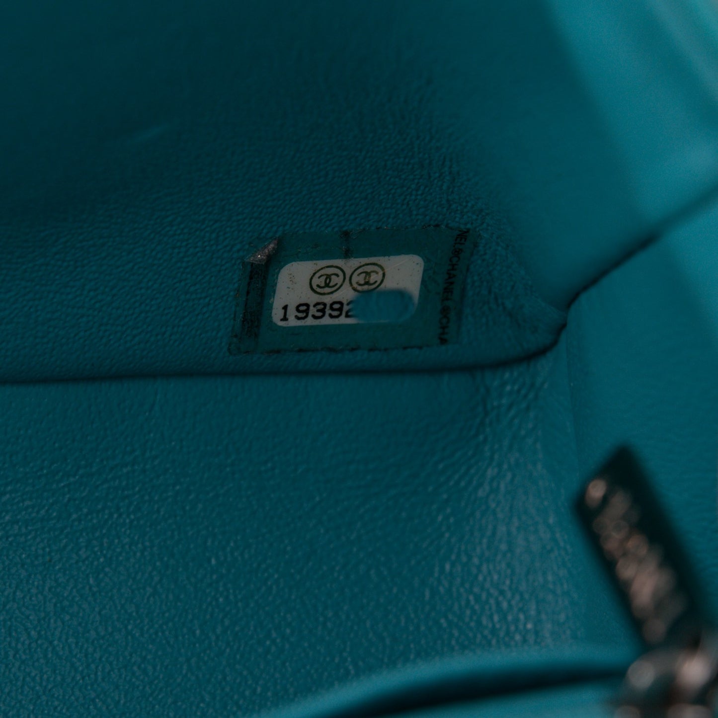 Lambskin Quilted Mini Rectangular Flap Turquoise