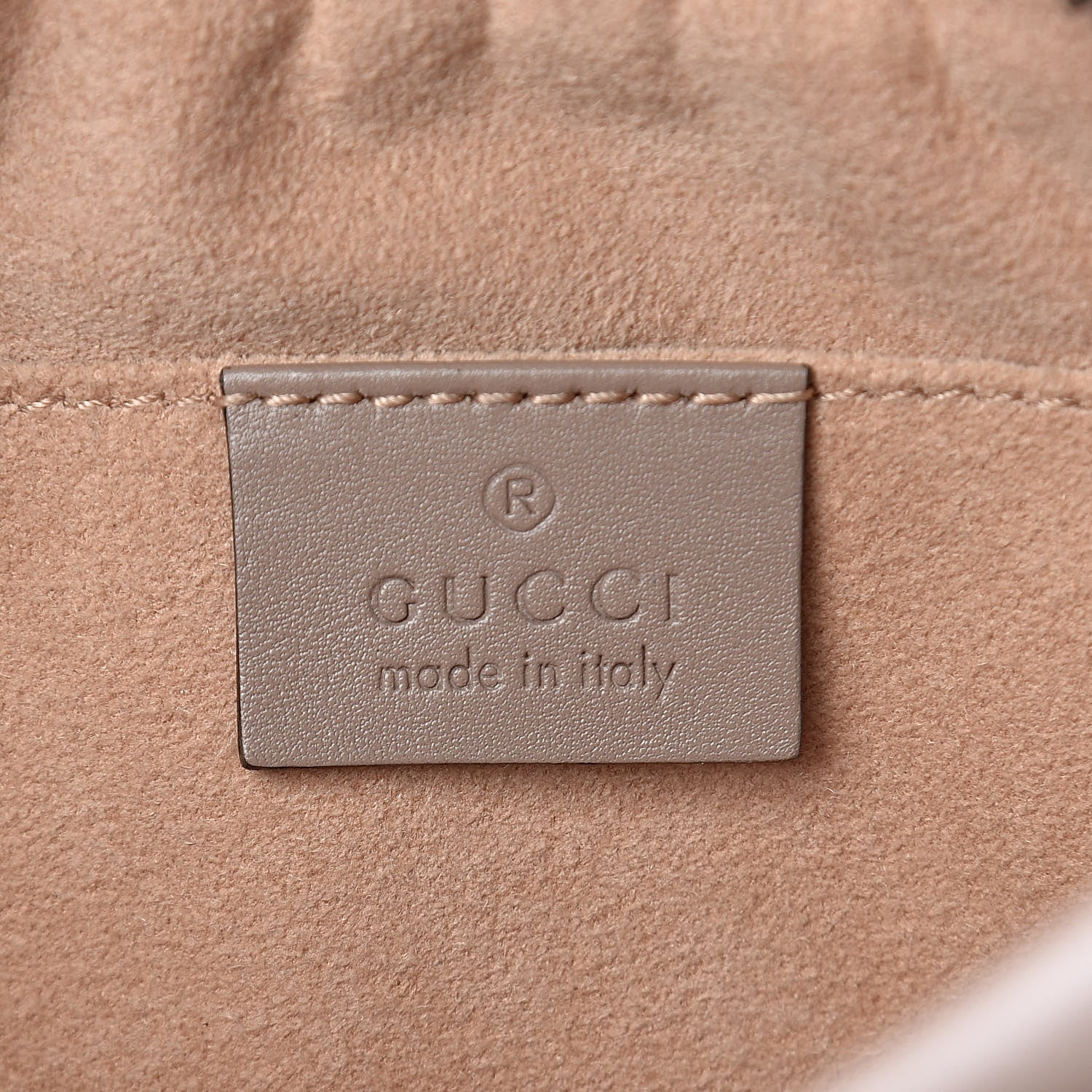 Gucci Calfskin Matelasse Mini GG Marmont Chain Shoulder Bag Nude 6 of 11