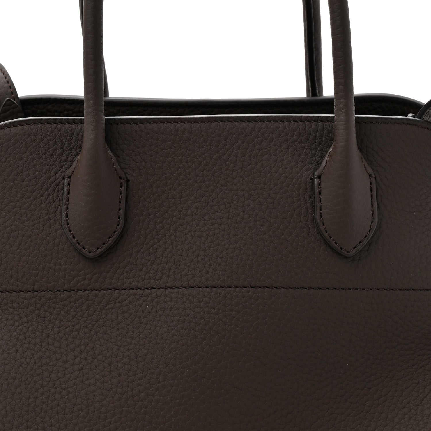 The Row Matte Grained Calfskin Soft Margaux 12 Deep Brown 7 of 9