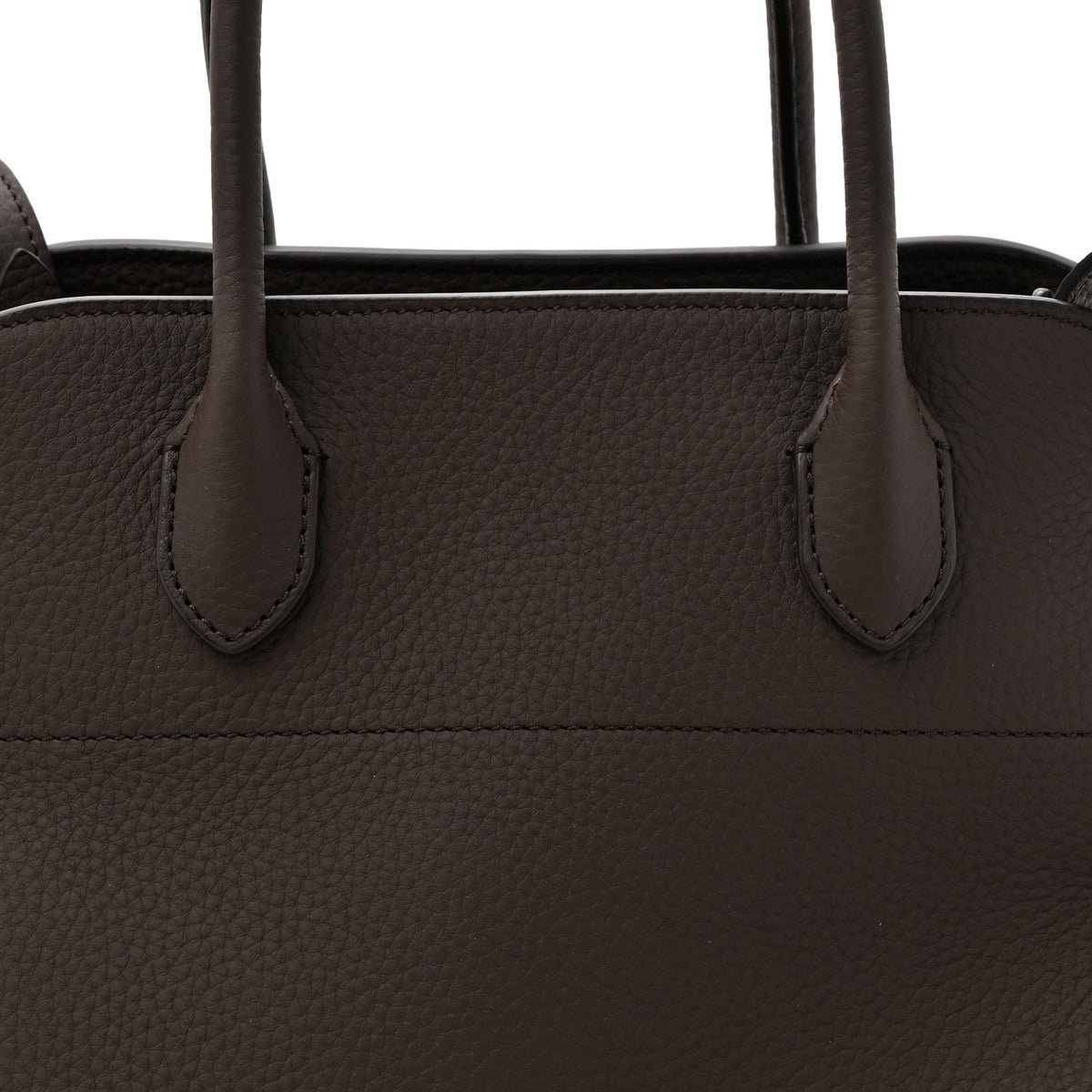 The Row Matte Grained Calfskin Soft Margaux 12 Deep Brown 7 of 9