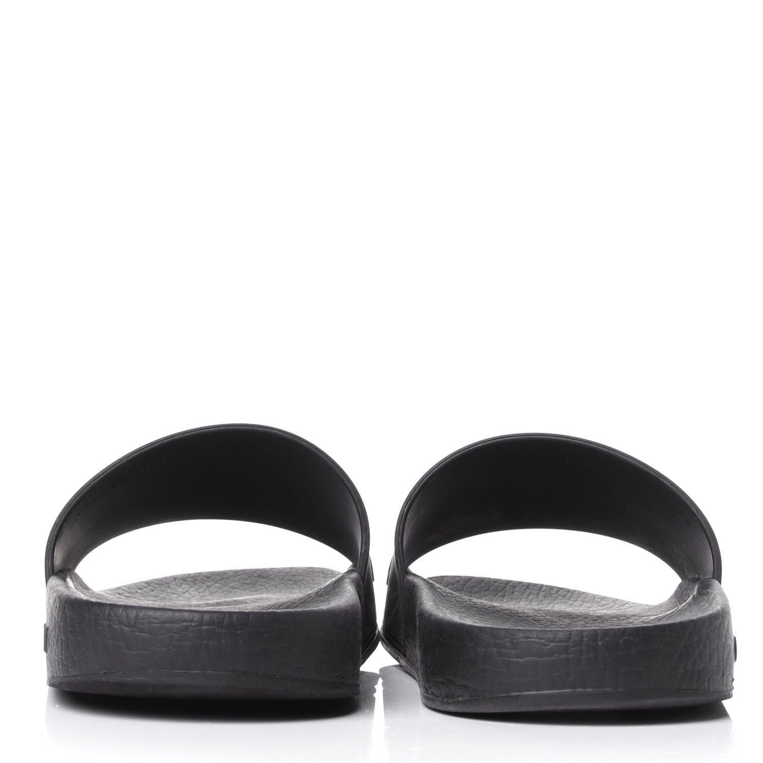 Gucci Rubber Womens Logo Slide Sandals 39 Black 5 of 10