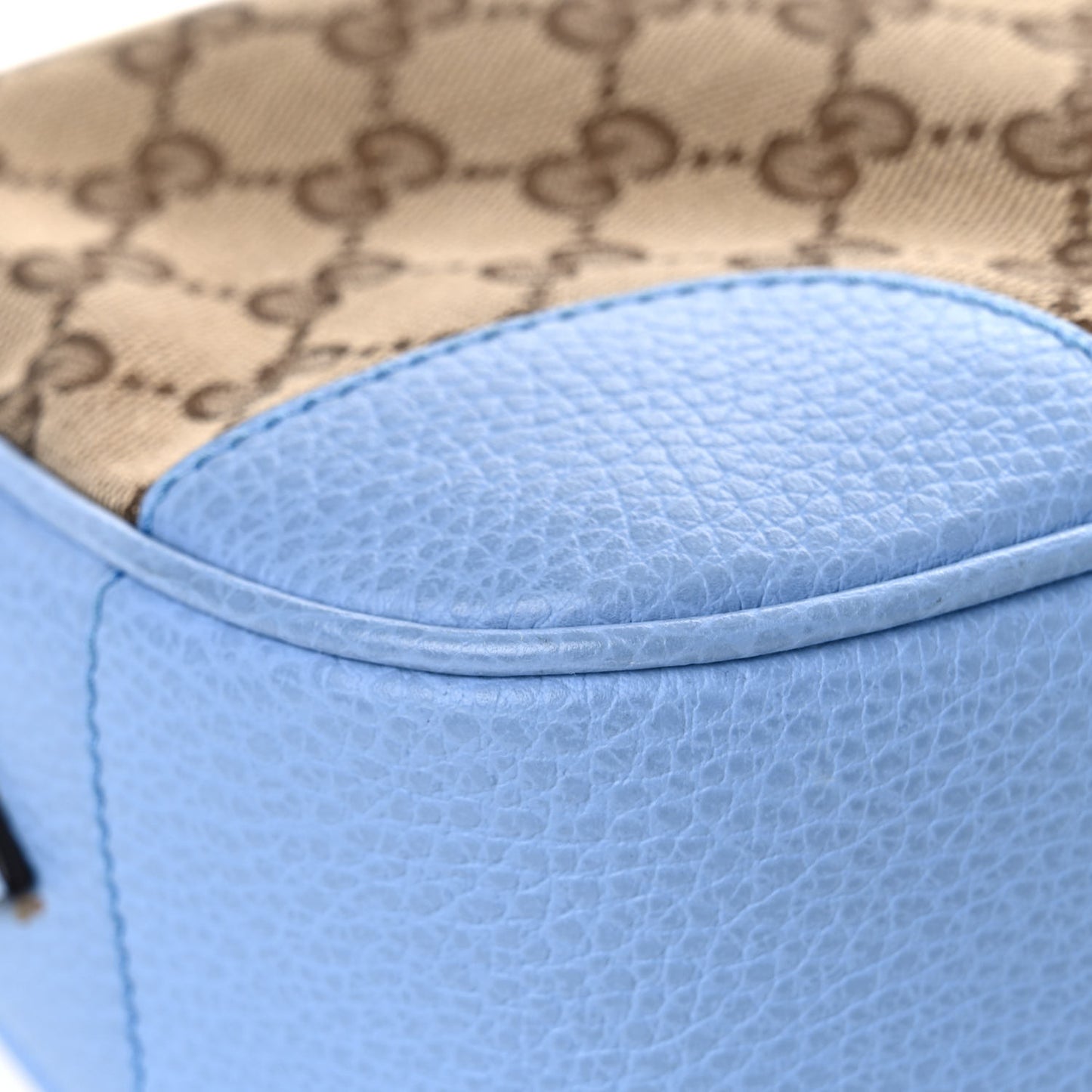 Monogram Mini Bree Messenger Bag Beige Mineral Blue
