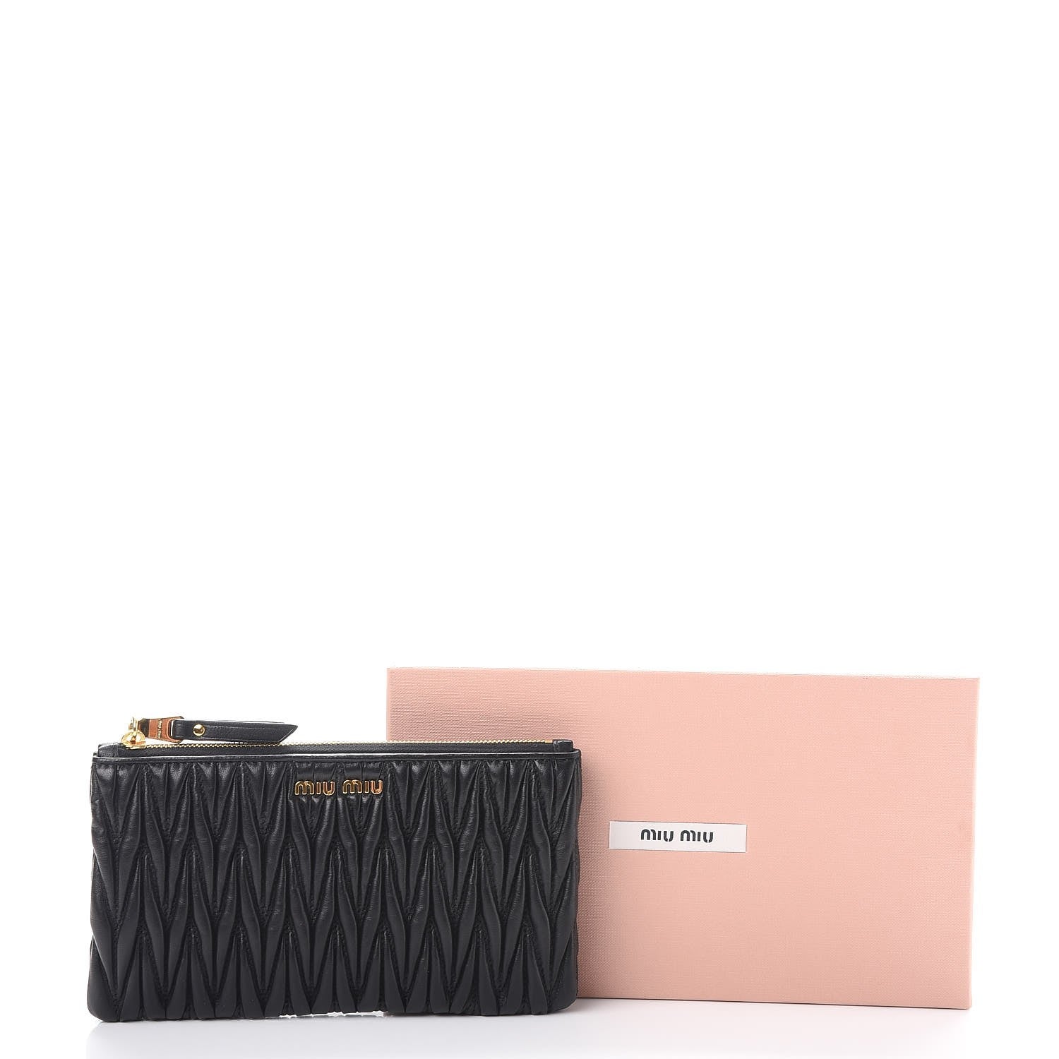 Miu Miu Nappa Matelasse Lux Pouch Nero Black 9 of 9