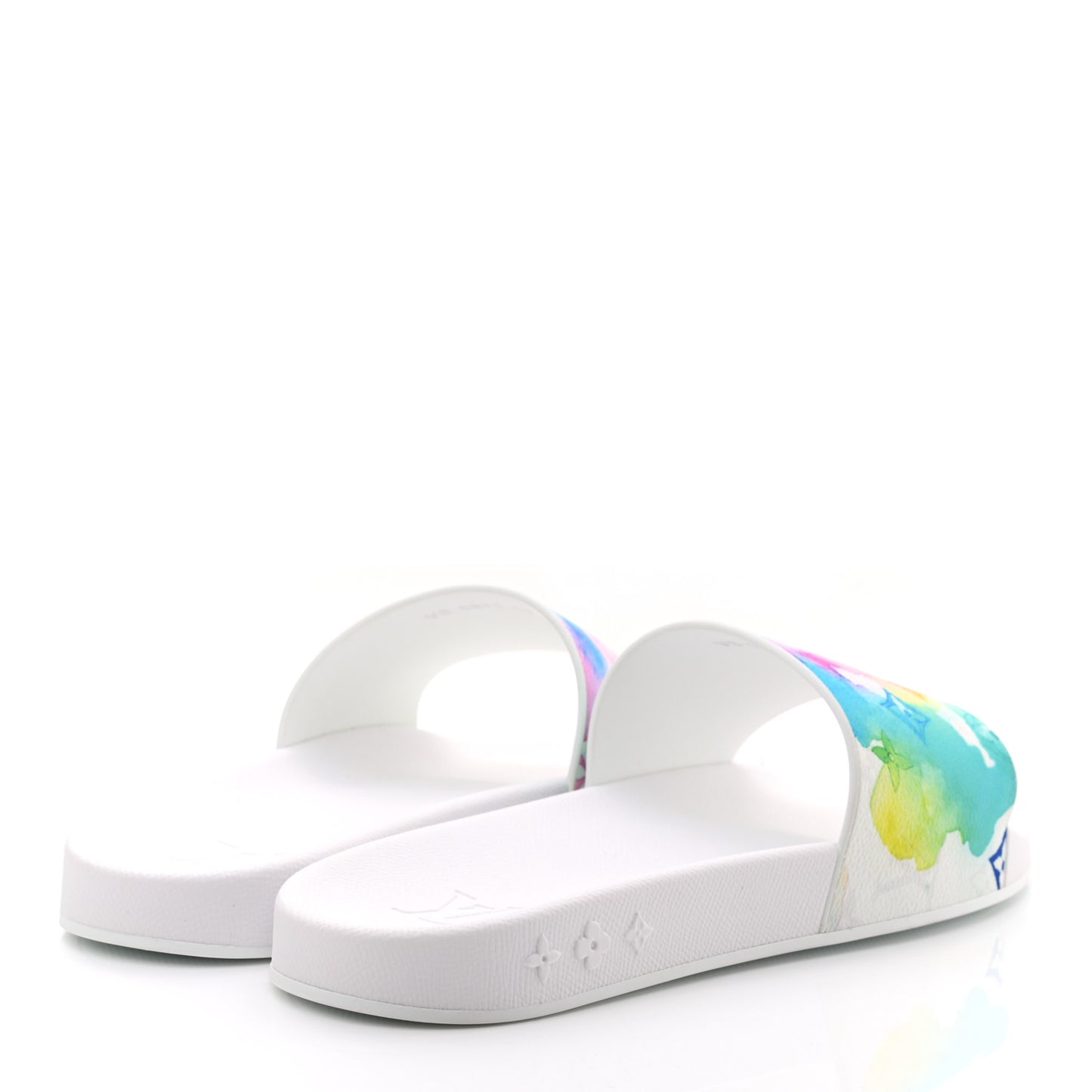 Monogram Watercolor Mens Waterfront Mules 10 Multicolor