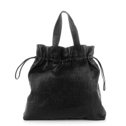 Chanel Calfskin Unlimited Drawstring Tote Black 1 of 8