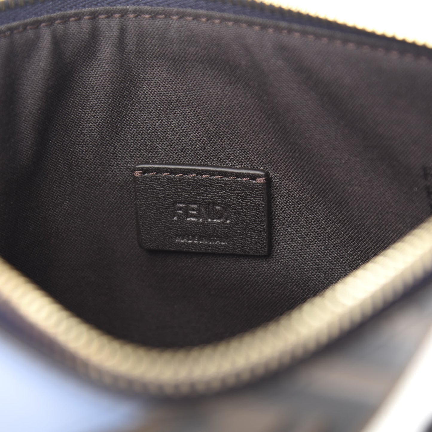 X FILA Vitello Century Mania Bi-Color FF 1974 Embossed Small Flat Clutch Nebula Blueberry Multicolor