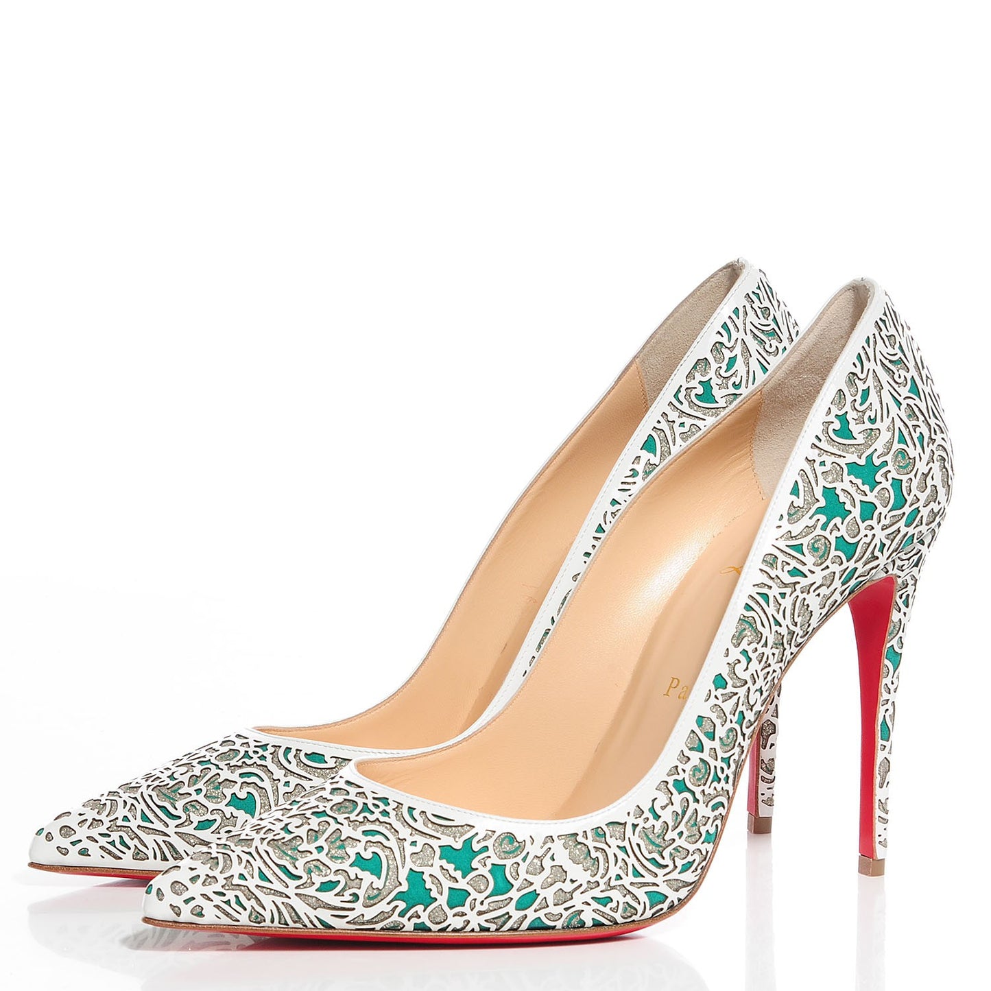 Patent Glitter Suede So Pretty 100 Pumps 39 Silver Mint