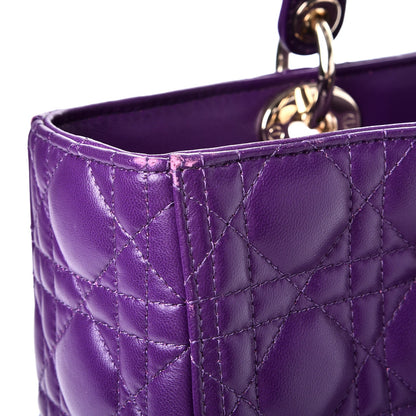 Christian Dior Lambskin Cannage Large Lady Dior Purple 11 of 15