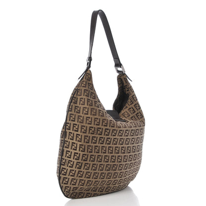 Fendi Zucchino Hobo Dark Brown 3 of 9