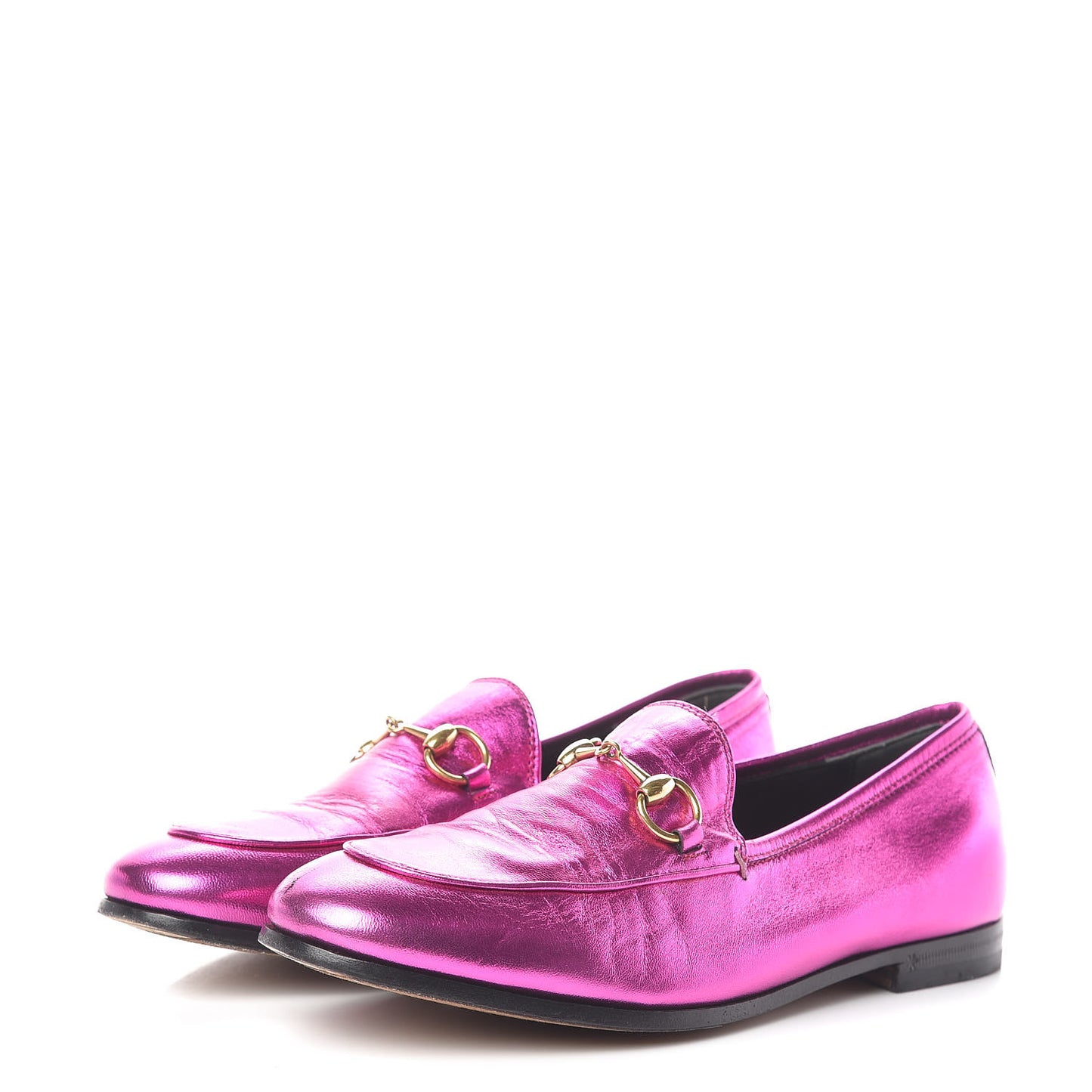 Metallic Nappa Womens Jordaan Loafers 35.5 Fuxia