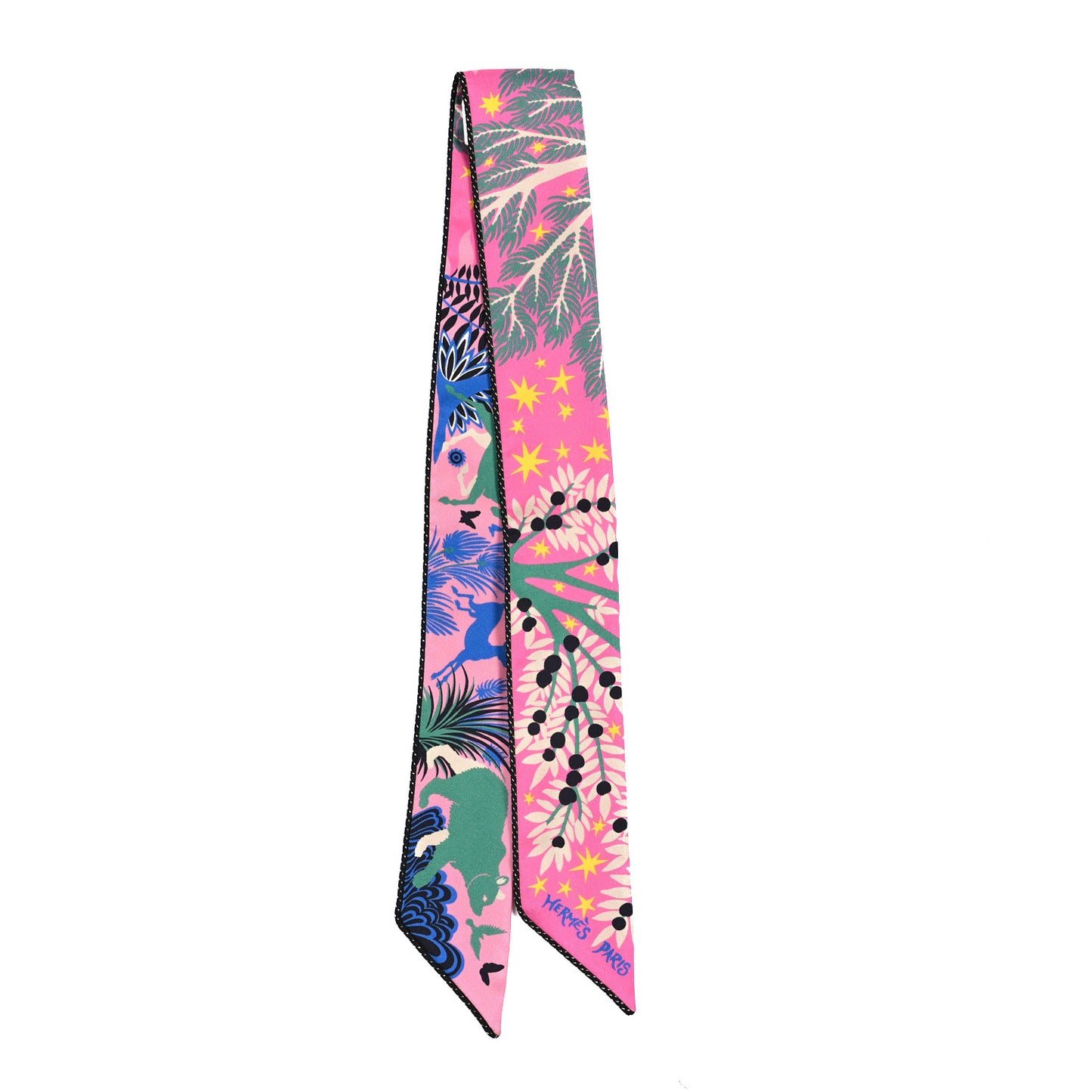 Silk Sous Le Charme D Orphee Baguette Twilly Rose Bleu Black