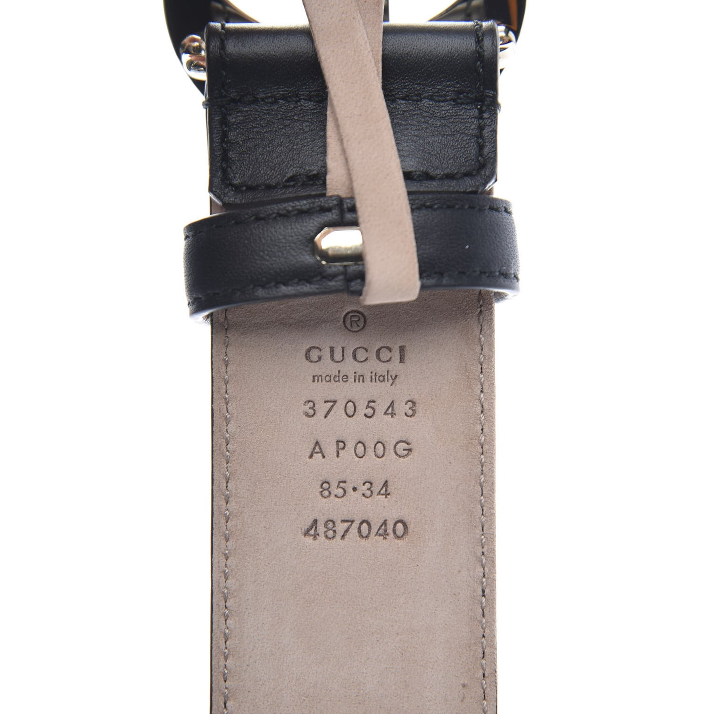 Calfskin Interlocking G 37mm Belt 85 34 Black