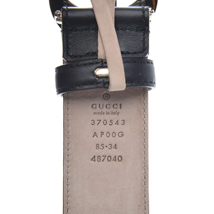 Gucci Calfskin Interlocking G 37mm Belt 85 34 Black 6 of 6
