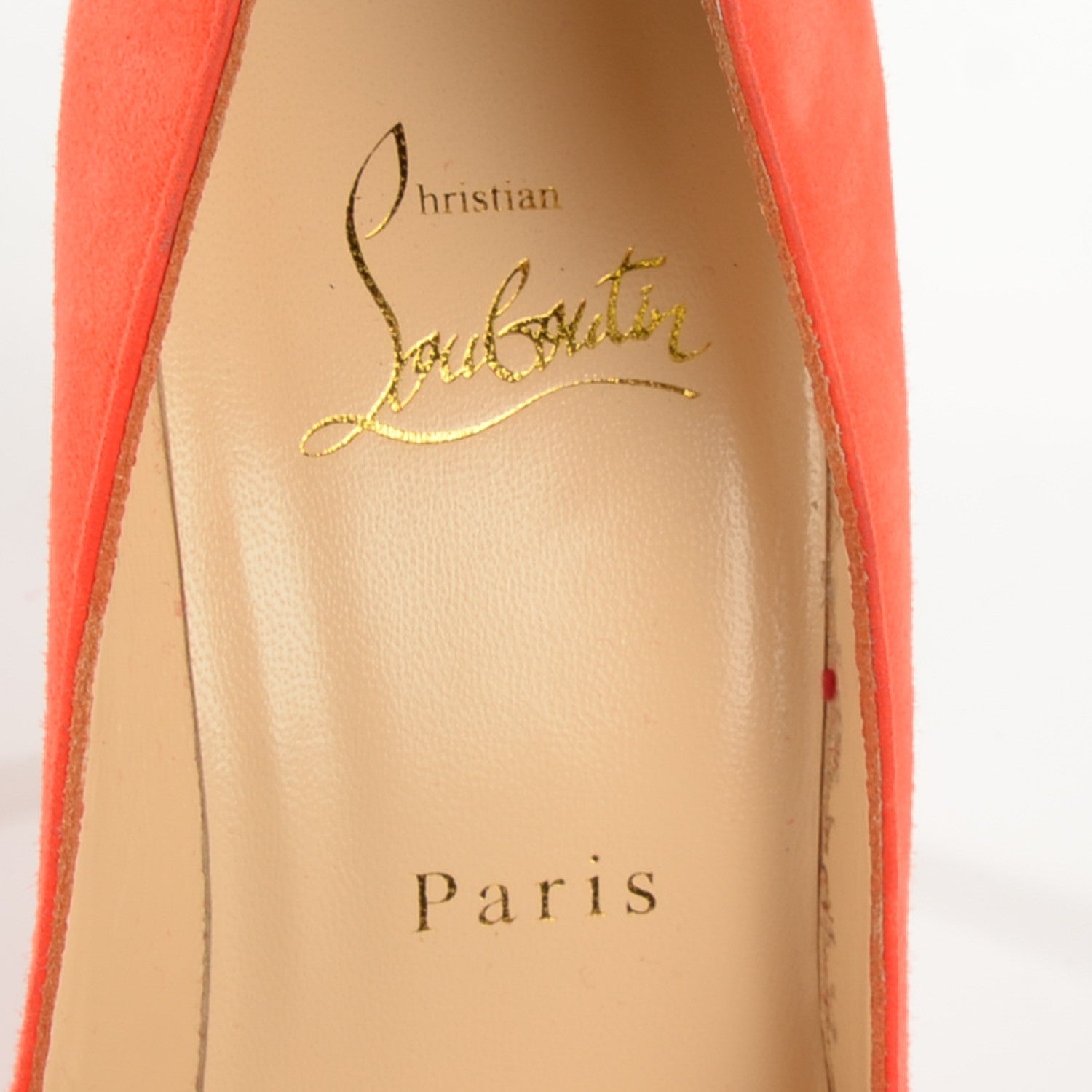 Christian Louboutin Suede Pigalle Follies 100 Pumps 37 Papaye 7 of 7