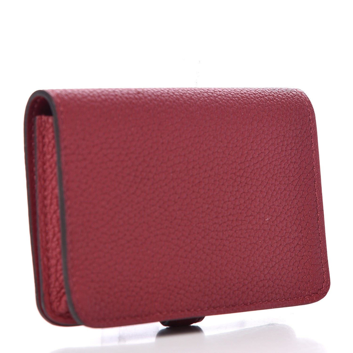 Hermes Togo Dogon Card Case Rouge Grenat 3 of 8