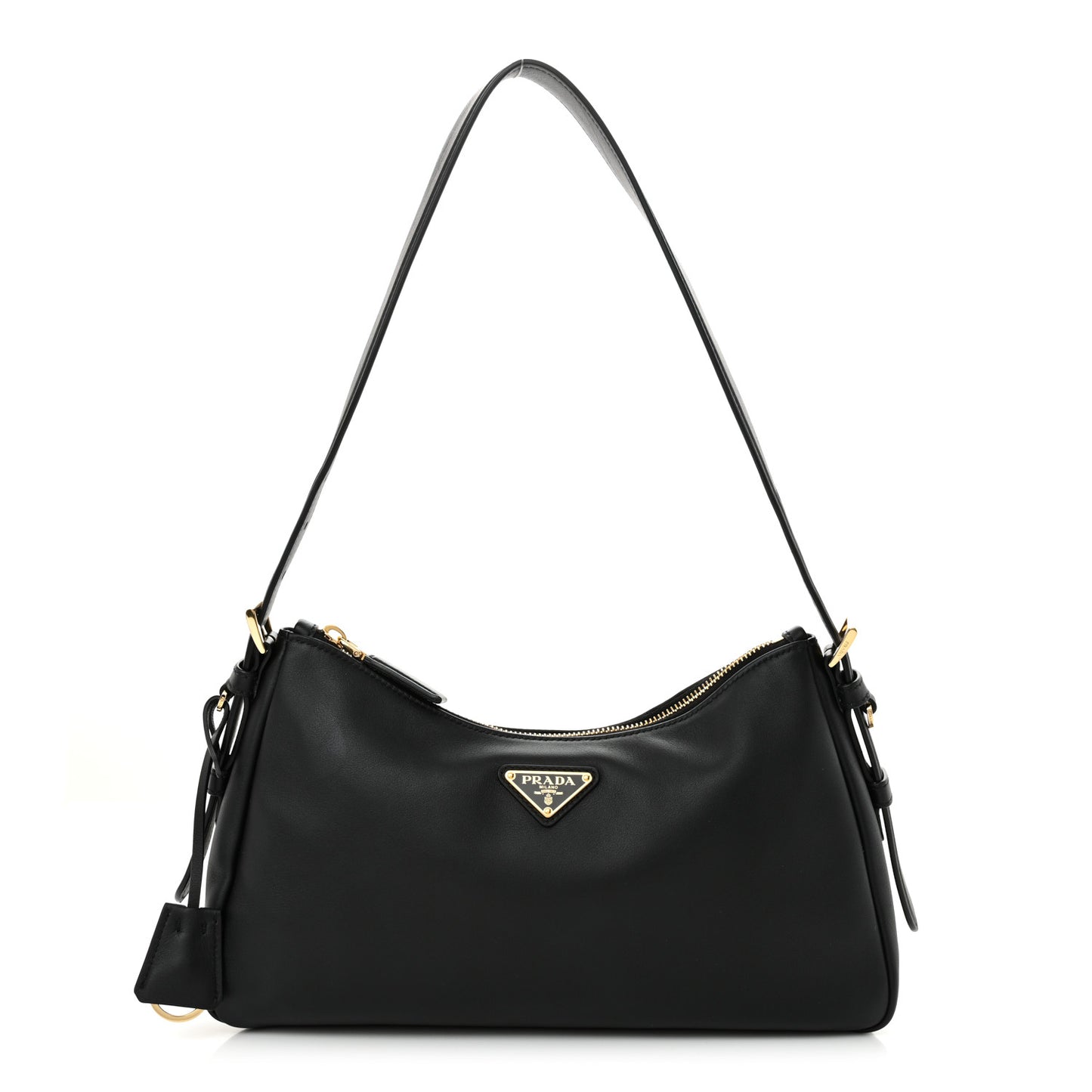 Soft Calfskin Medium Aimee Shoulder Bag Black