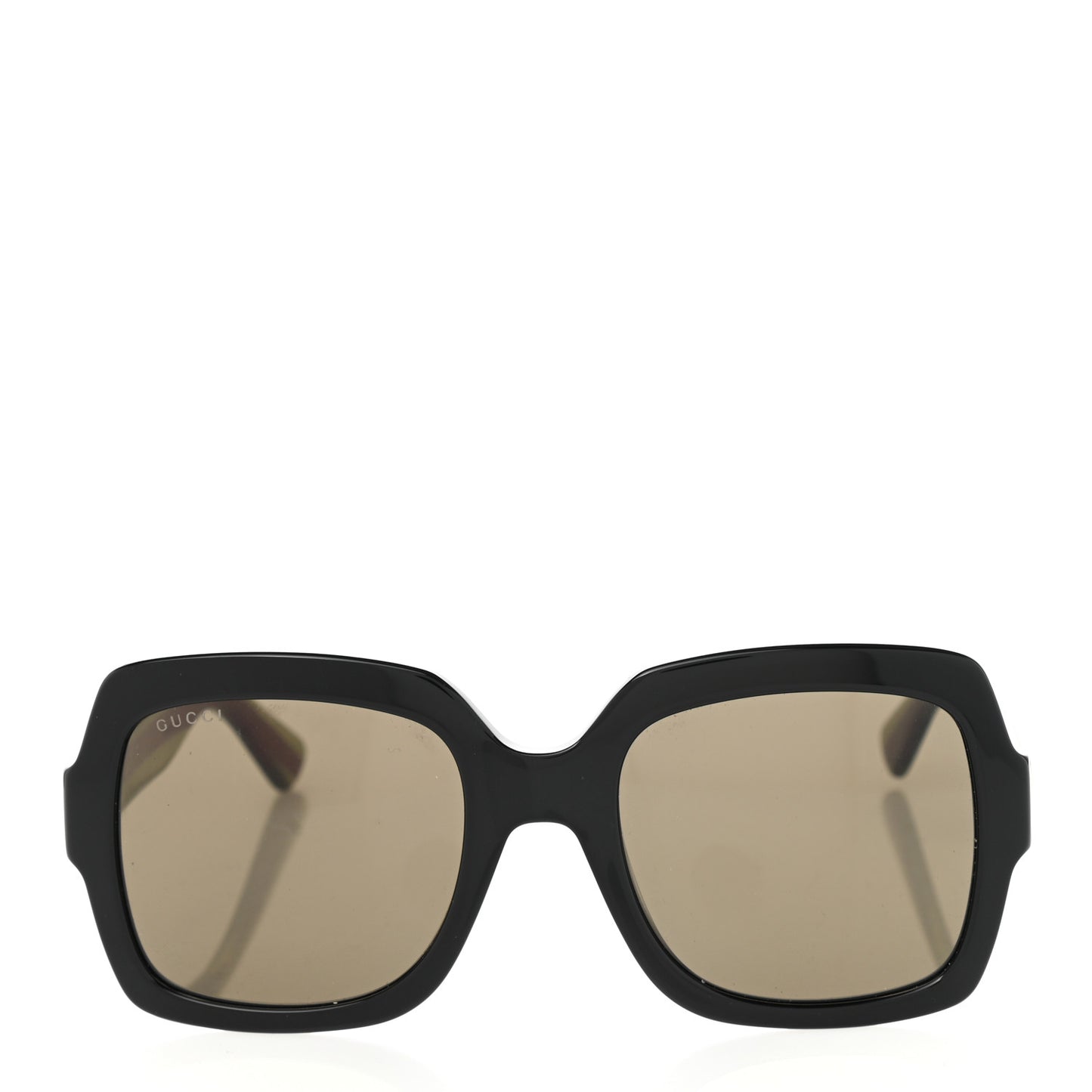 Acetate Square Frame Web Glitter Sunglasses GG0036S Black Green