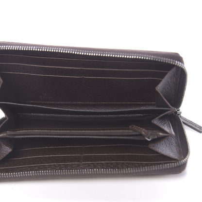 Gucci Monogram Metal Bar Zip Around Wallet Dark Brown 5 of 6