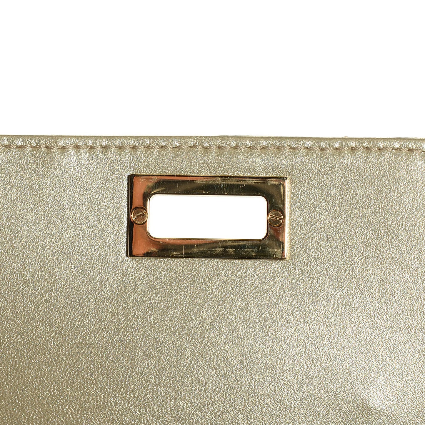 Lambskin Chocolate Bar Accordion Mademoiselle Small Flap Light Gold