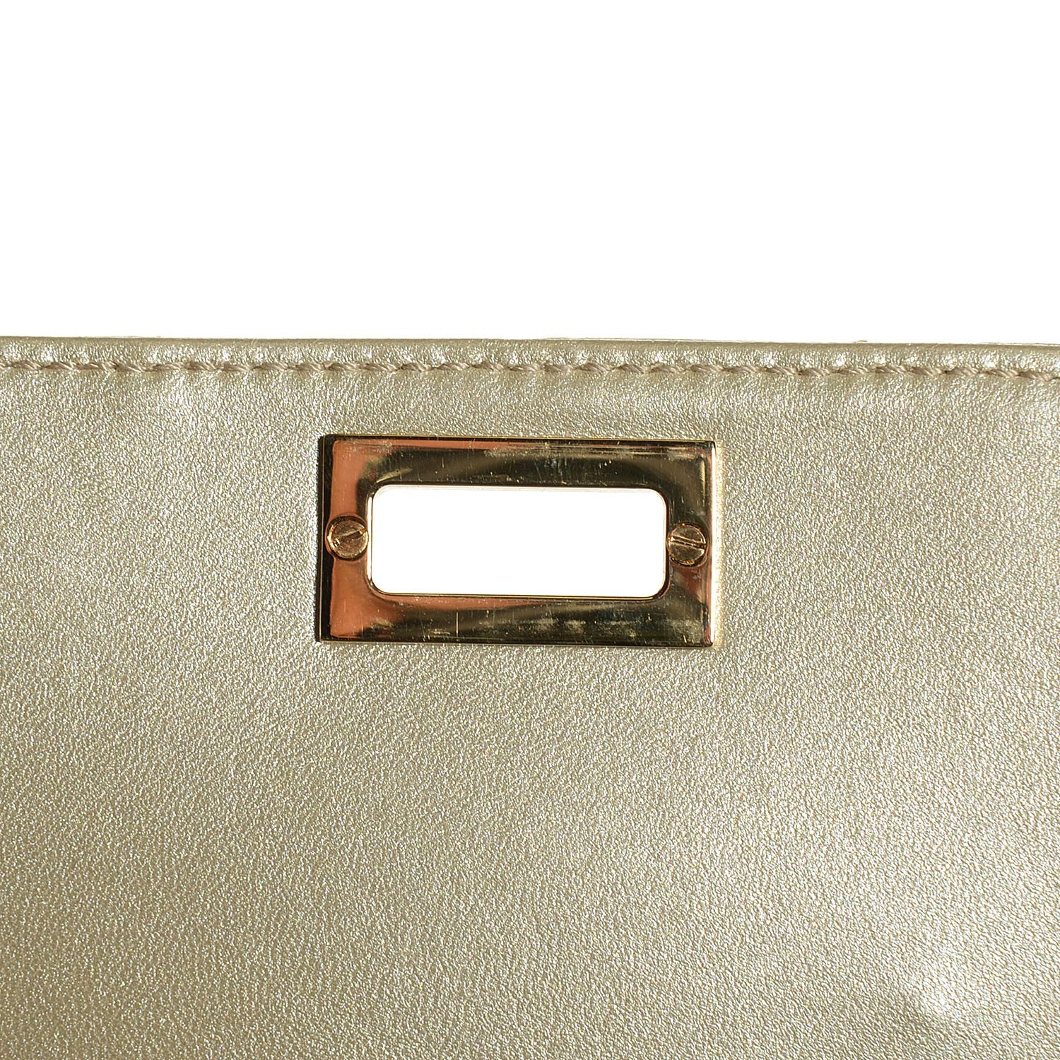 Chanel Lambskin Chocolate Bar Accordion Mademoiselle Small Flap Light Gold 6 of 8