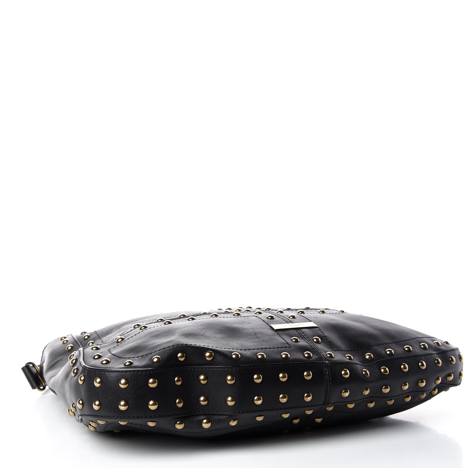 Burberry Calfskin Studded Medium Sampson Hobo Black 5 of 11