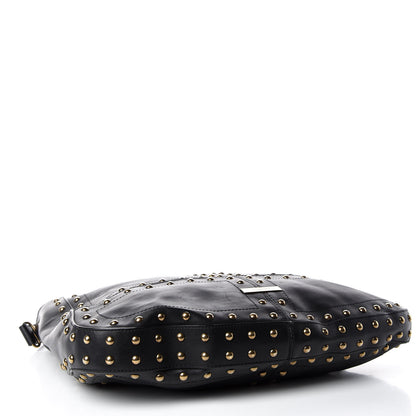 Burberry Calfskin Studded Medium Sampson Hobo Black 5 of 11