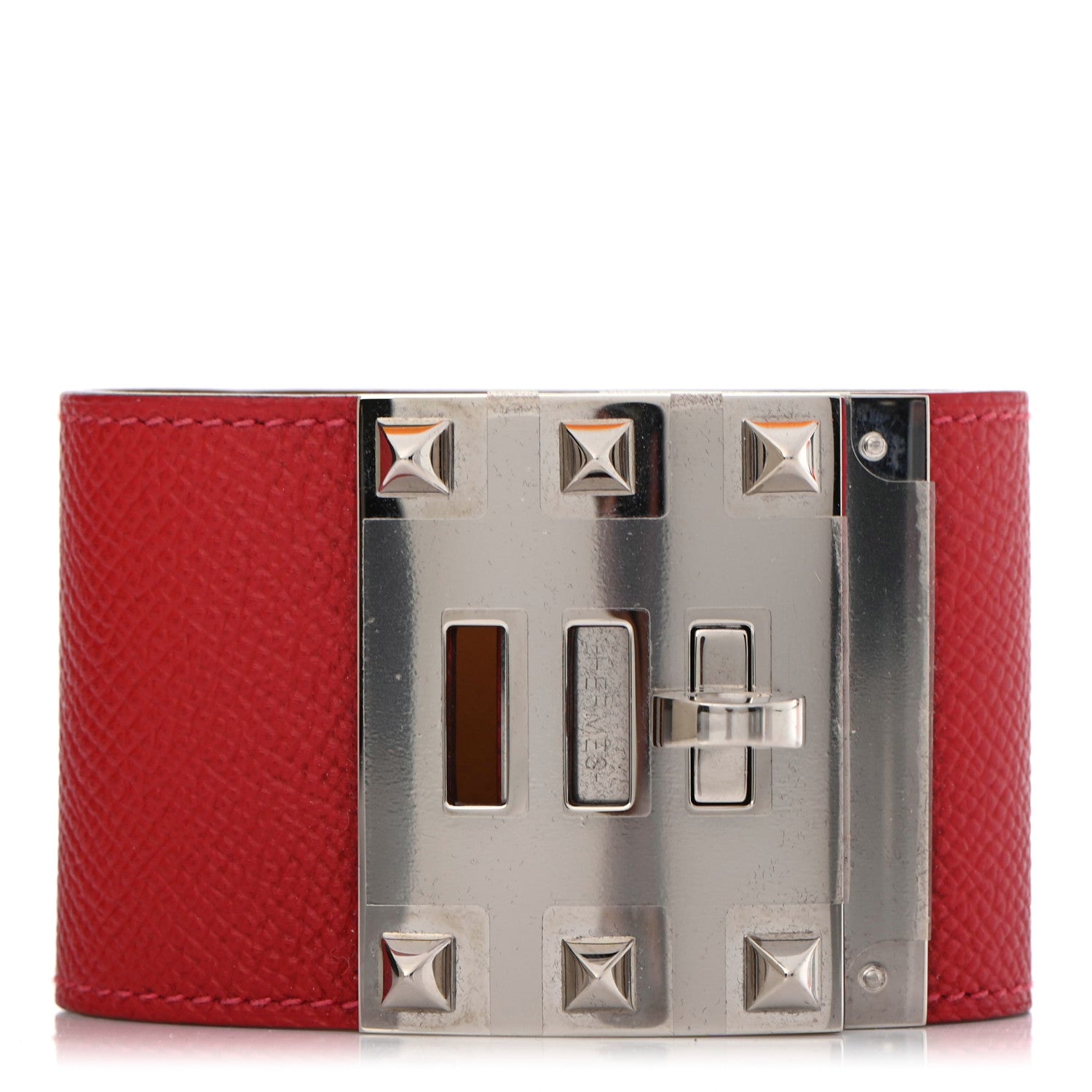 Hermes Epsom Kelly Dog Bracelet Rouge Casaque 1 of 4