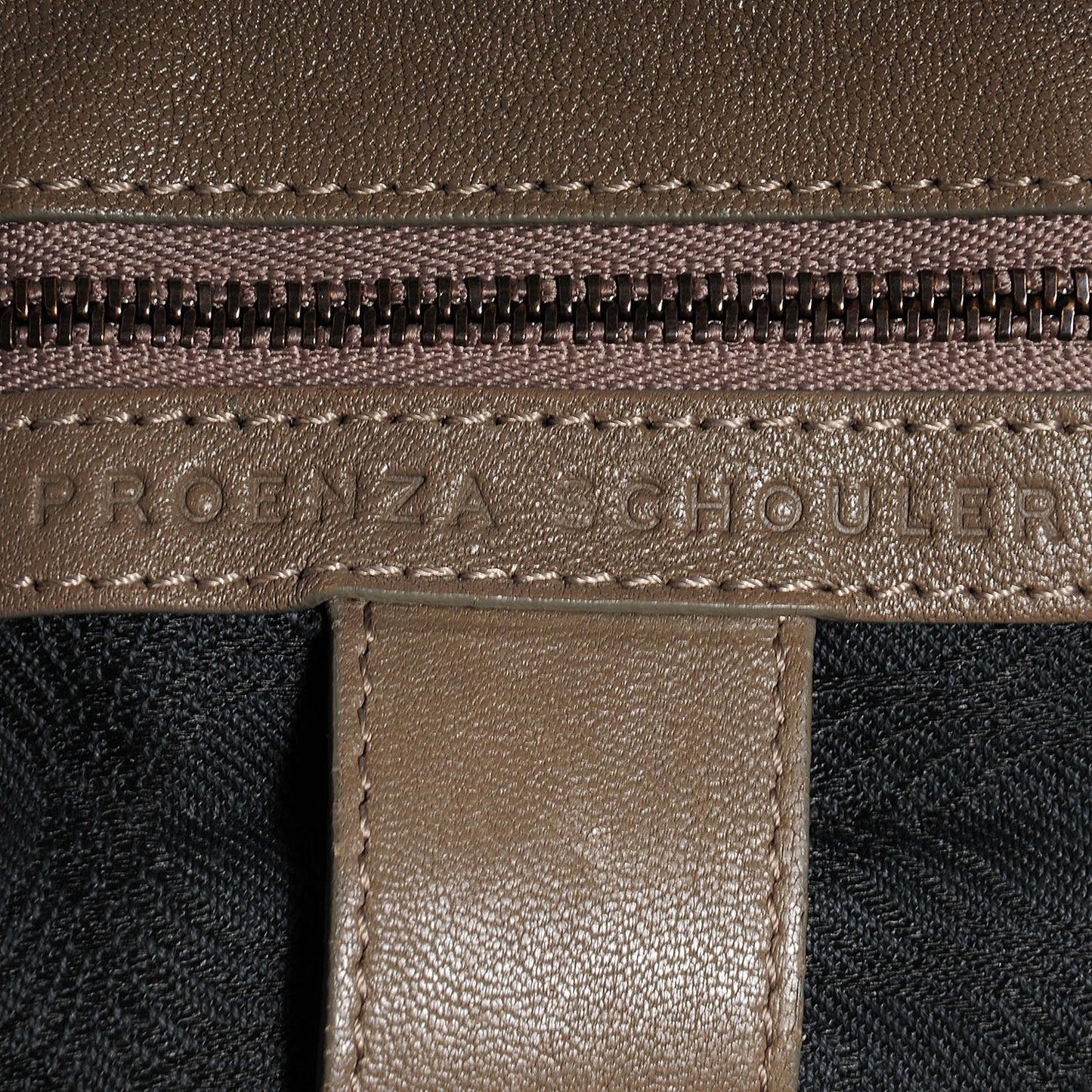 Lambskin PS1 Large Satchel Smoke