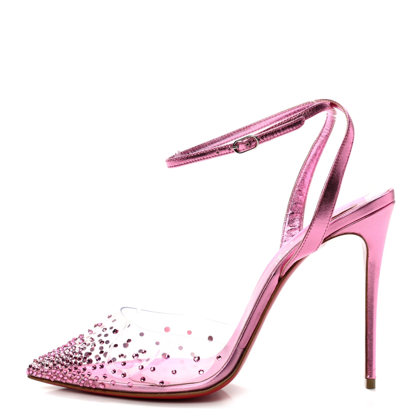 Metallic PVC Psychic Spikaqueen 100 Pumps 39.5 Pink
