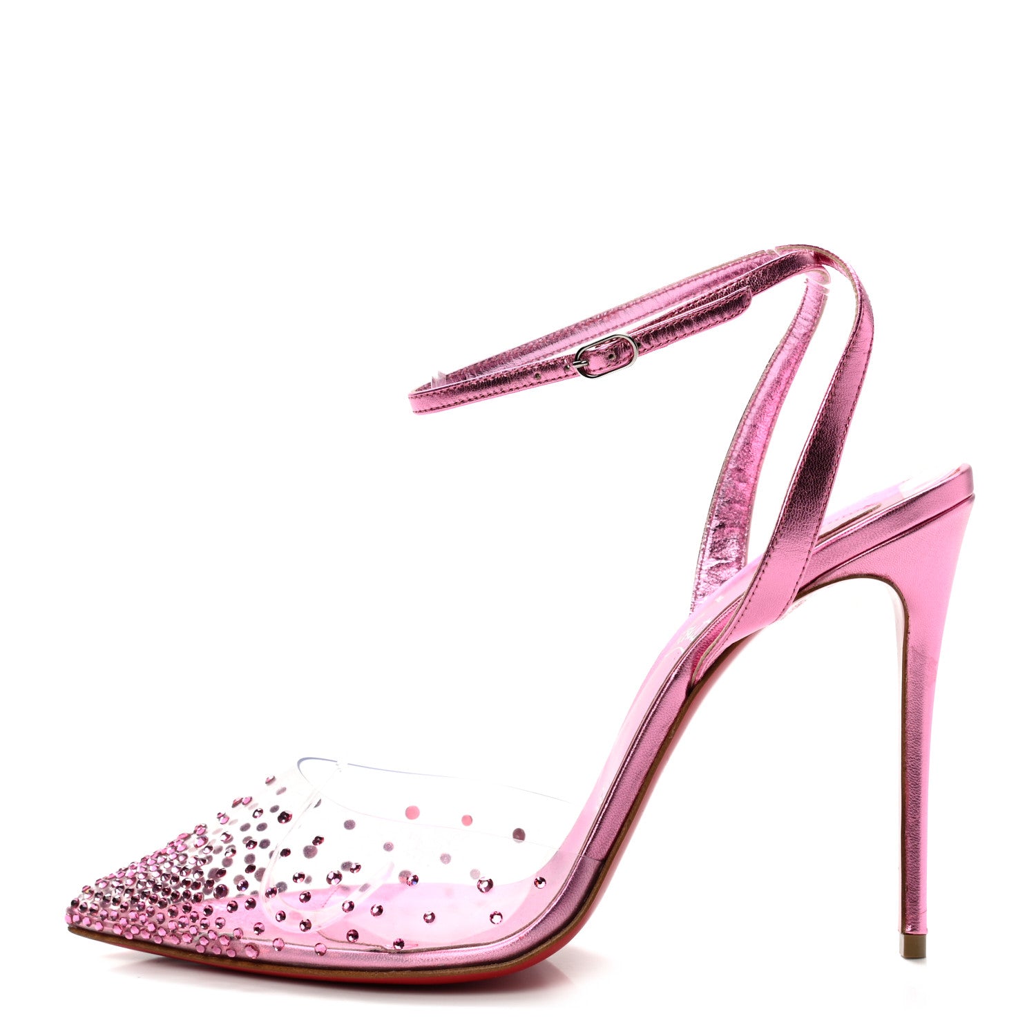Christian Louboutin Metallic PVC Psychic Spikaqueen 100 Pumps 39.5 Pink 1 of 8