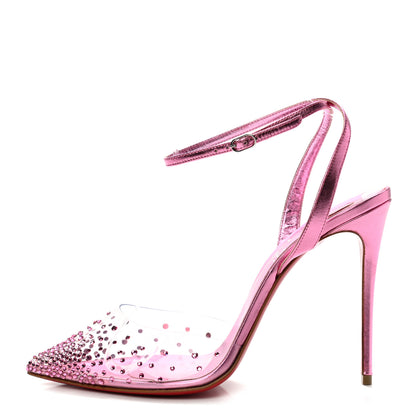 Christian Louboutin Metallic PVC Psychic Spikaqueen 100 Pumps 39.5 Pink 1 of 8