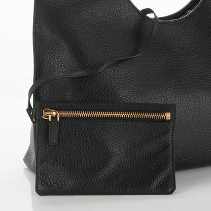 Tom Ford Grained Calfskin Alix Padlock Zip Tote Black 7 of 9