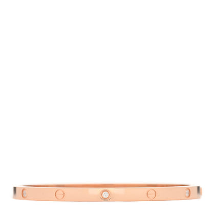 Cartier 18K Pink Gold 6 Diamond Small LOVE Bracelet 15 2 of 3