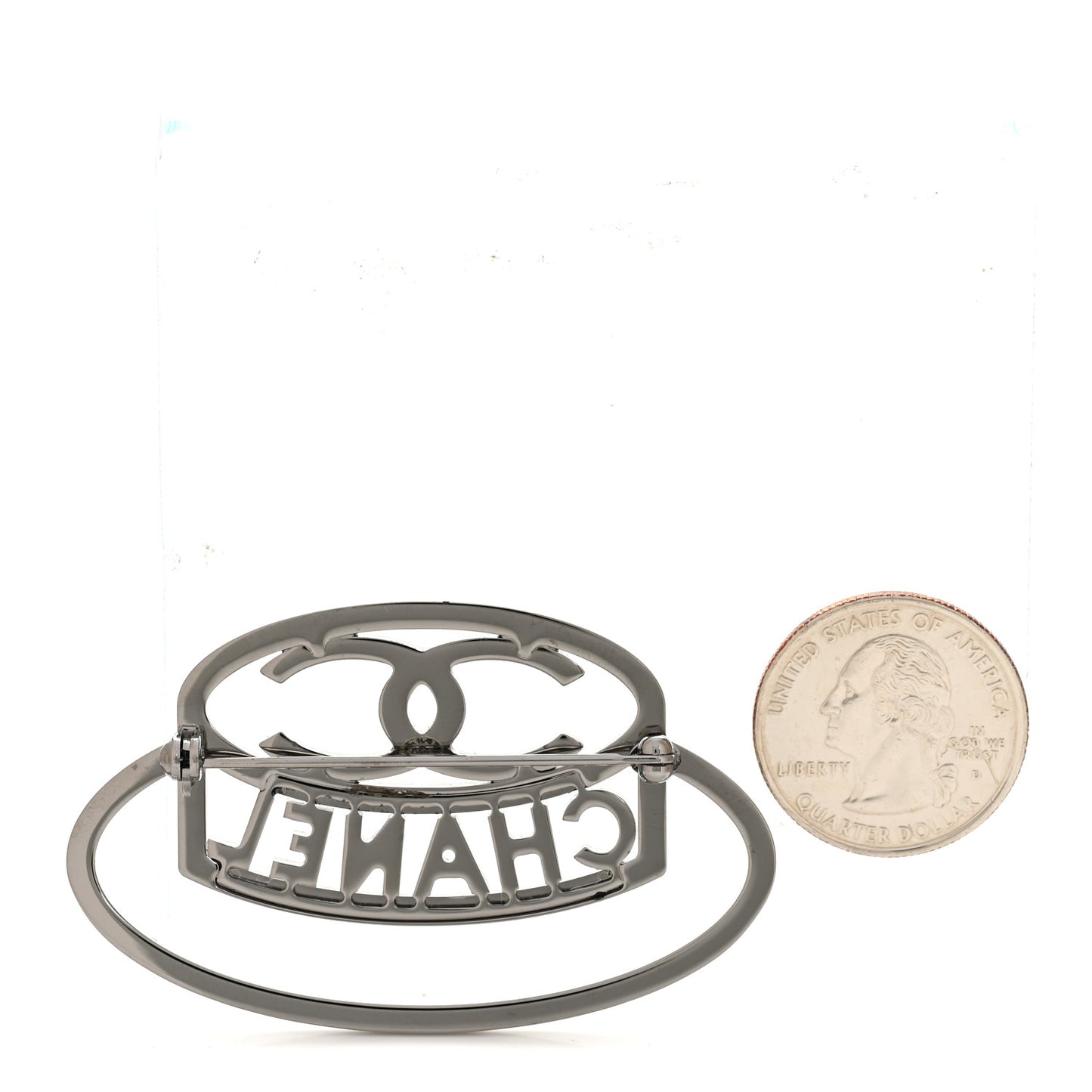 Ruthenium Strass Crystal Hat Brooch Pale Yellow