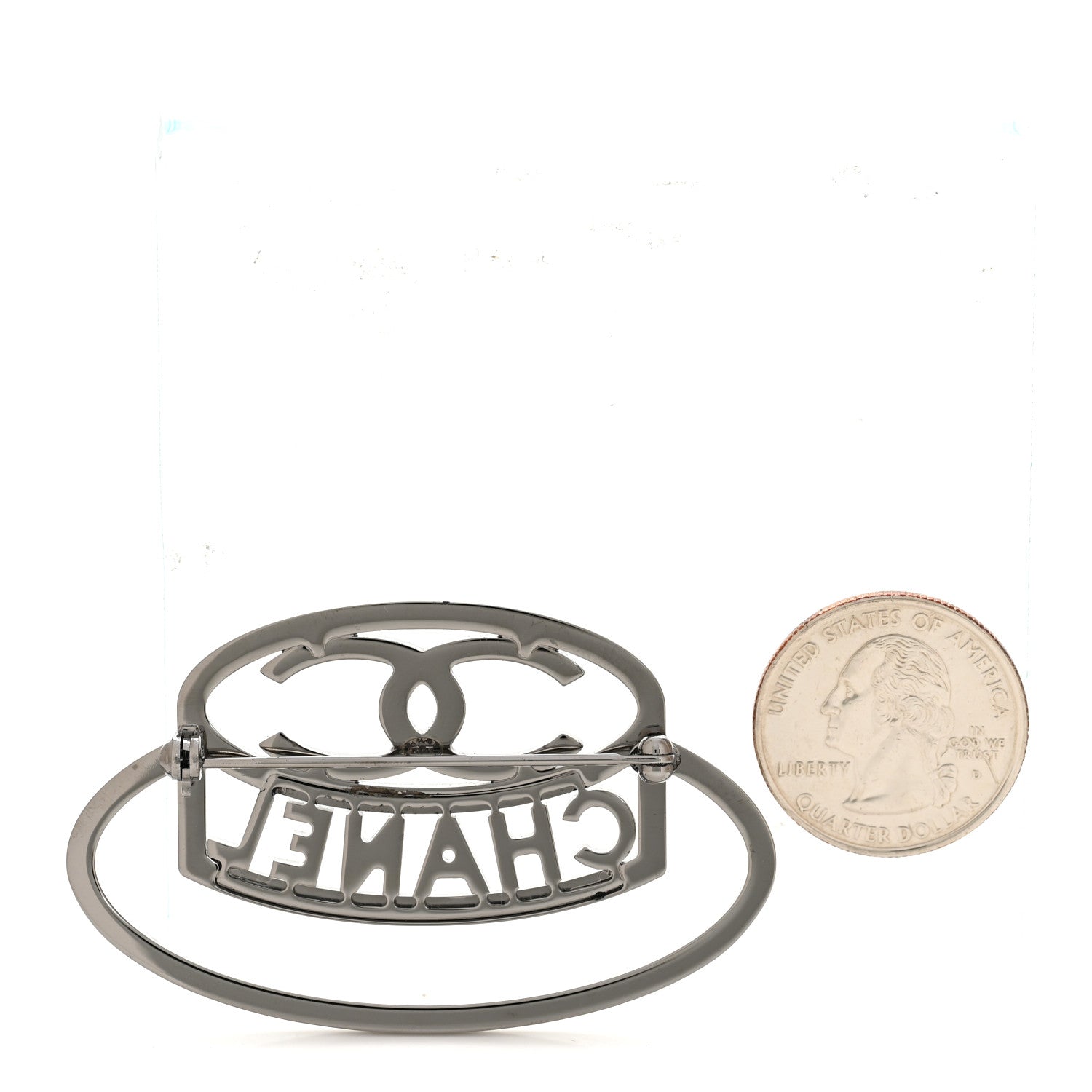 Chanel Ruthenium Strass Crystal Hat Brooch Pale Yellow 2 of 5