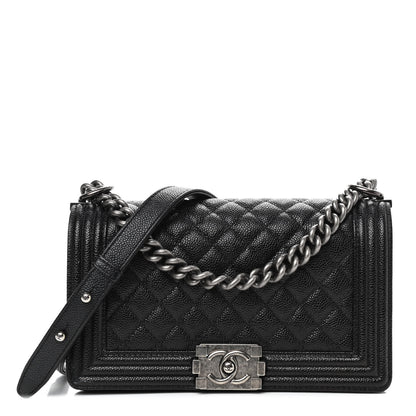 Chanel Caviar Quilted Medium Boy Flap Black 1 of 9