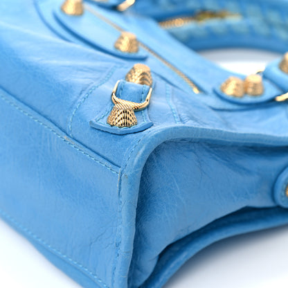 Balenciaga Agneau Giant 12 Gold Hardware Mini City Bleu Azur Clair 11 of 14