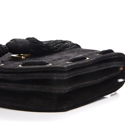 Saint Laurent Suede Medium Monogram Fetish Satchel Black 9 of 9