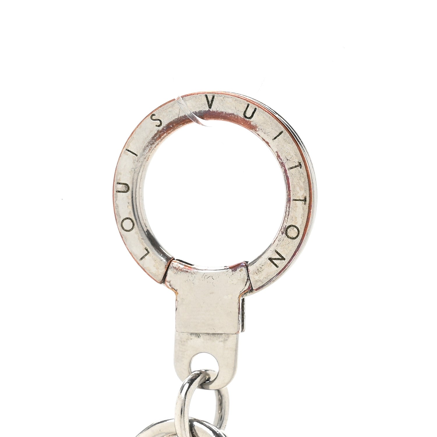 Louis Vuitton Metal Palladiium Finish Lacquer LV Initiales Bag Charm Key Holder 5 of 5