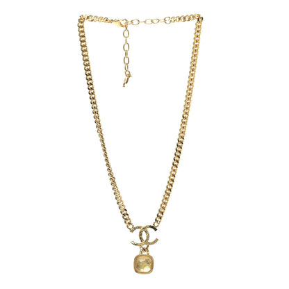 Chanel Metal Natural Stones CC Necklace Gold 3 of 4