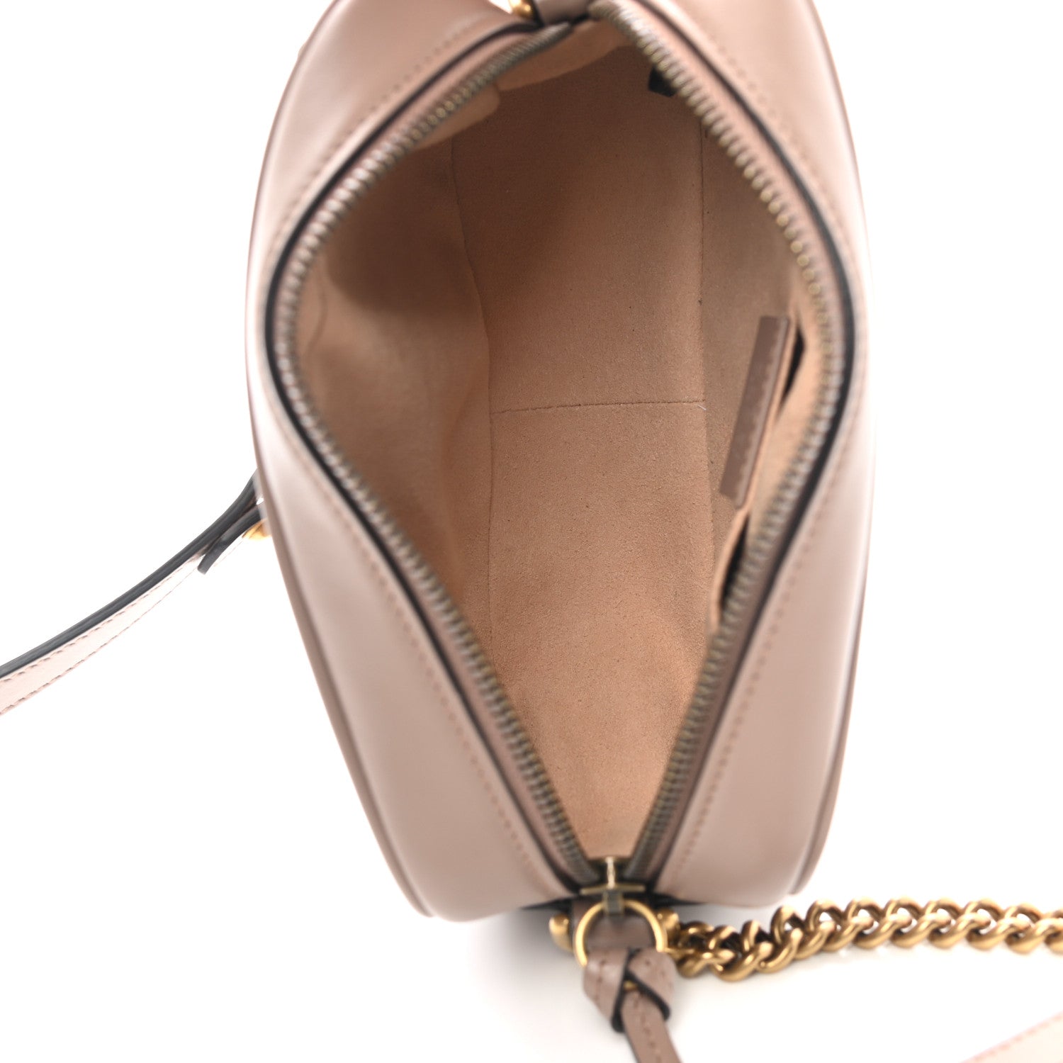 Gucci Calfskin Matelasse Mini GG Marmont Chain Shoulder Bag Porcelain Rose 5 of 9