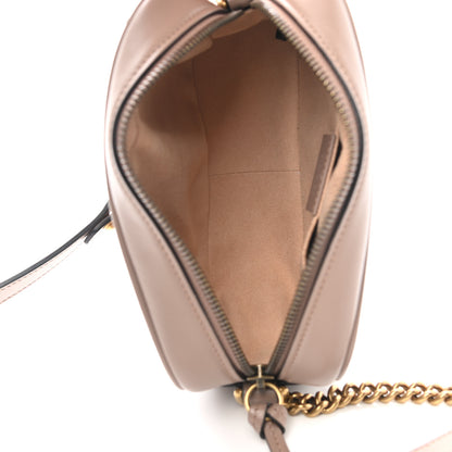 Gucci Calfskin Matelasse Mini GG Marmont Chain Shoulder Bag Porcelain Rose 5 of 9