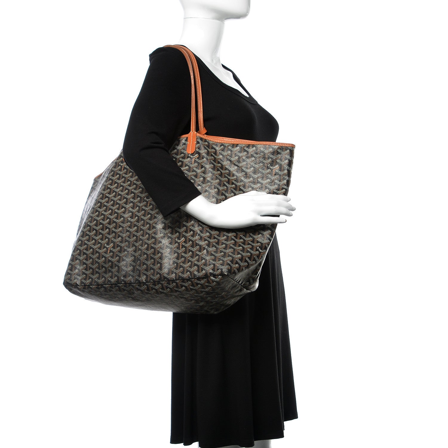 Goyard Goyardine Saint Louis GM Black Gold 2 of 15