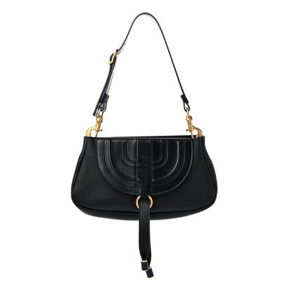 Chloe Shiny Grained Calfskin Marcie Clutch Black 1 of 9