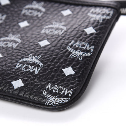 MCM Visetos Liz Shopper Tote Pouch Black 9 of 9