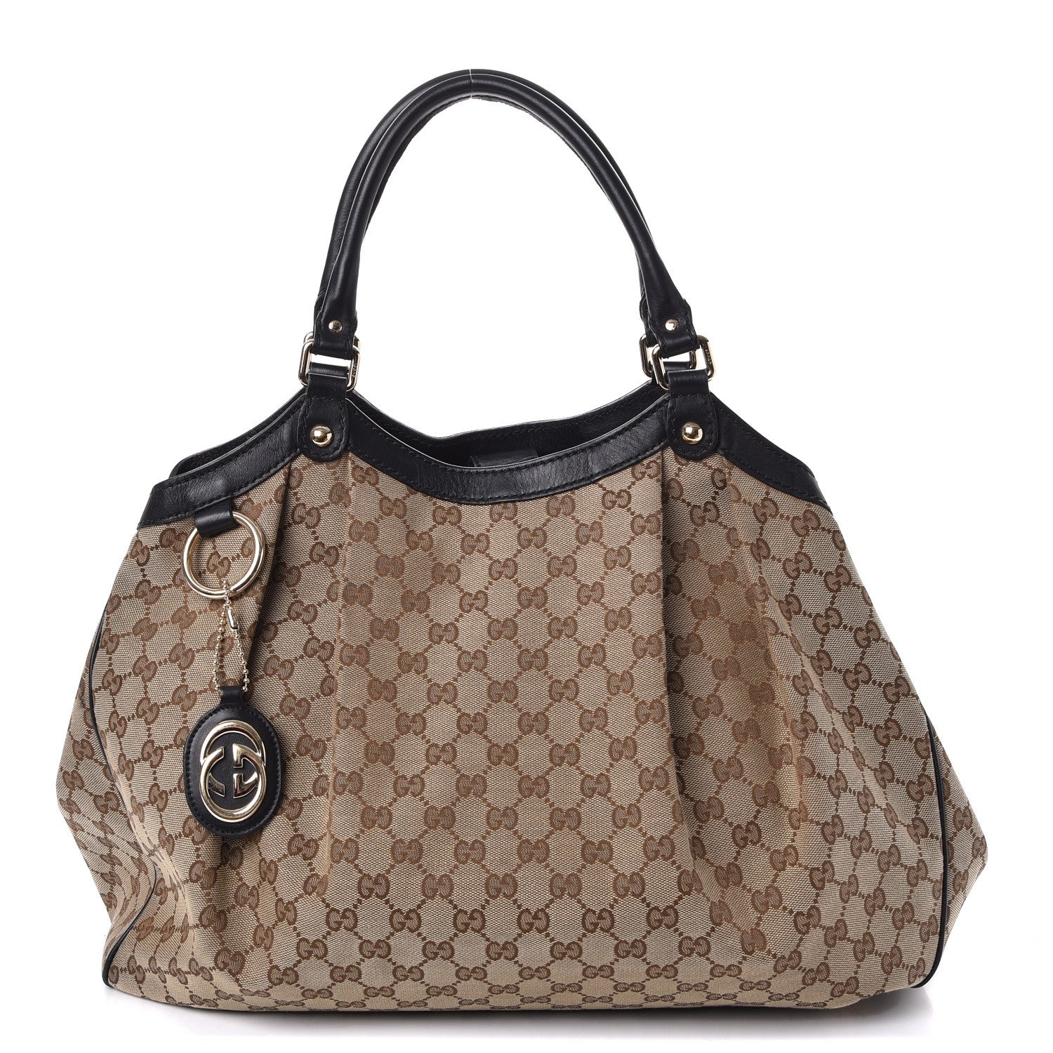 Gucci Monogram Large Sukey Tote Beige Ebony Black 1 of 12