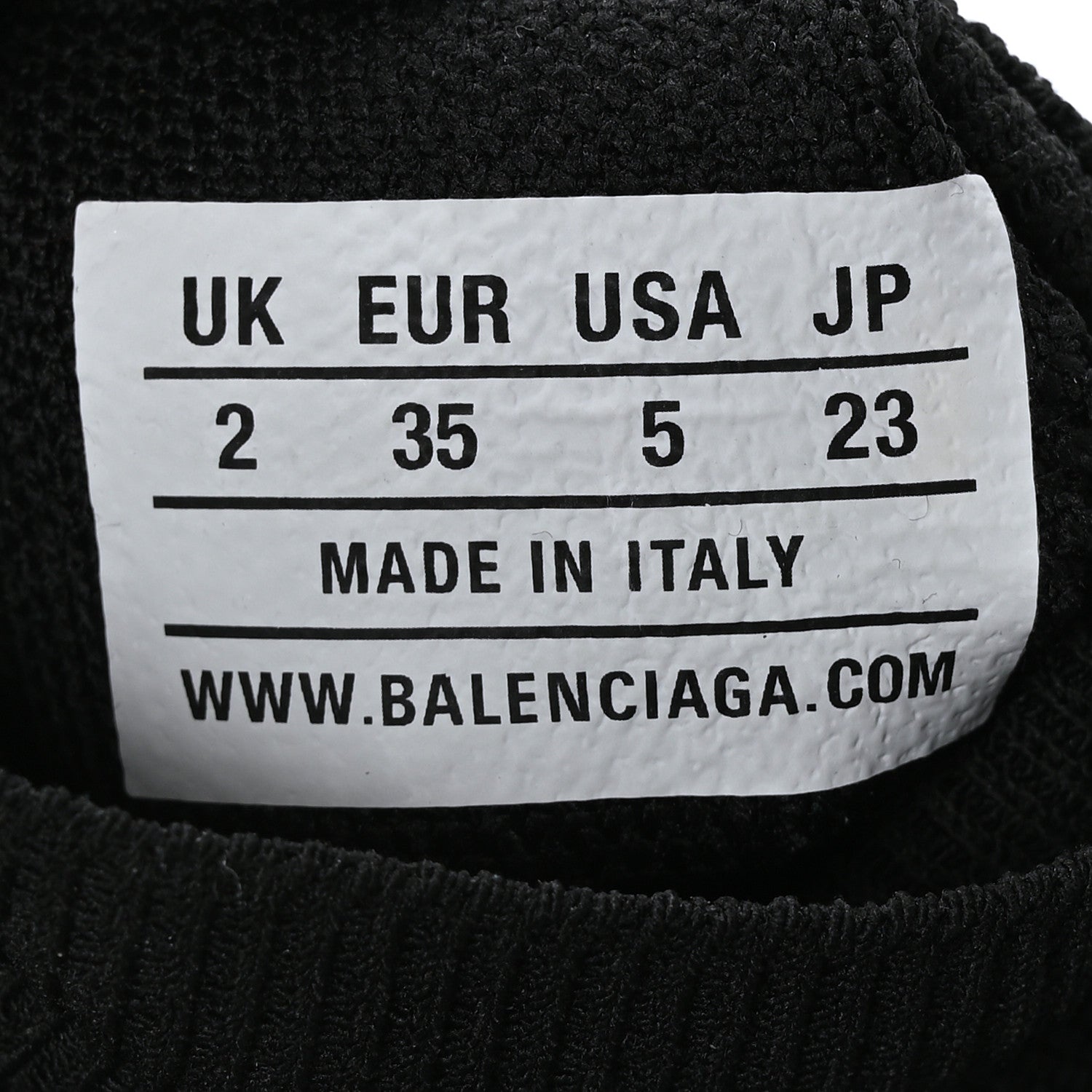 Balenciaga Neoprene Knit Womens Speed Sneakers 35 Black White 6 of 7